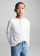 MANGO HENLEY7 87090647-02 MANGO KIDS BOY T-SHIRT LONG SLEEVE-1