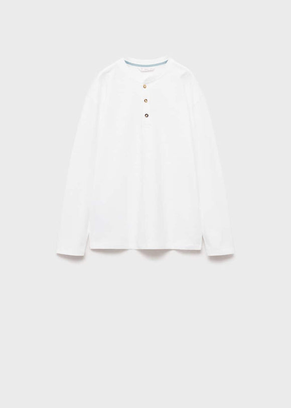 MANGO HENLEY7 87090647-02 MANGO KIDS BOY T-SHIRT LONG SLEEVE