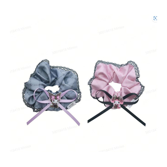 MINISO MY MELODY & KUROMI HAIR SCRUNCHIE 2026242710109 IP FASHION HAIR ACCESSORIES