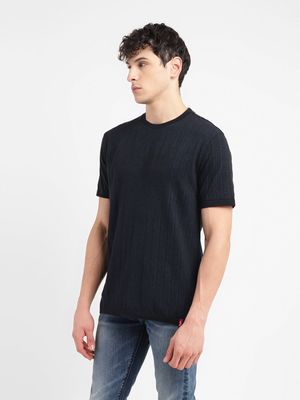 LEVIS SEAMLESS ABSTRACT VERTCAL STRIOPE BATWING TEE A4063-0016 T-SHIRT SHORT SLEEVE (M)