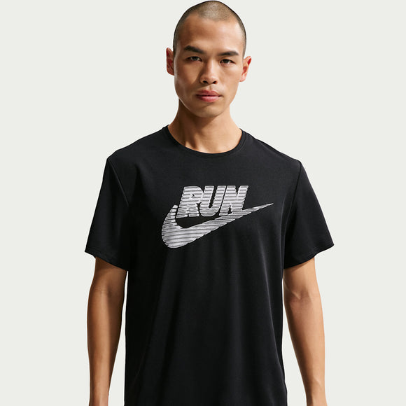 NIKE AS M NK DF UV MILER RUN ENERGY IF9476-010 T-SHIRT SHORT SLEEVE (M)