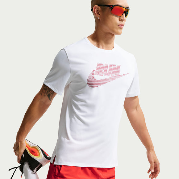 NIKE AS M NK DF UV MILER RUN ENERGY IF9476-100 T-SHIRT SHORT SLEEVE (M)