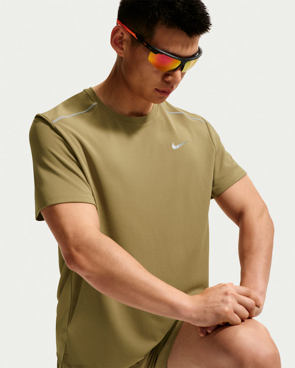 NIKE AS M NK DF UV MILER SS IF2083-213 T-SHIRT SHORT SLEEVE RUNNING (M)