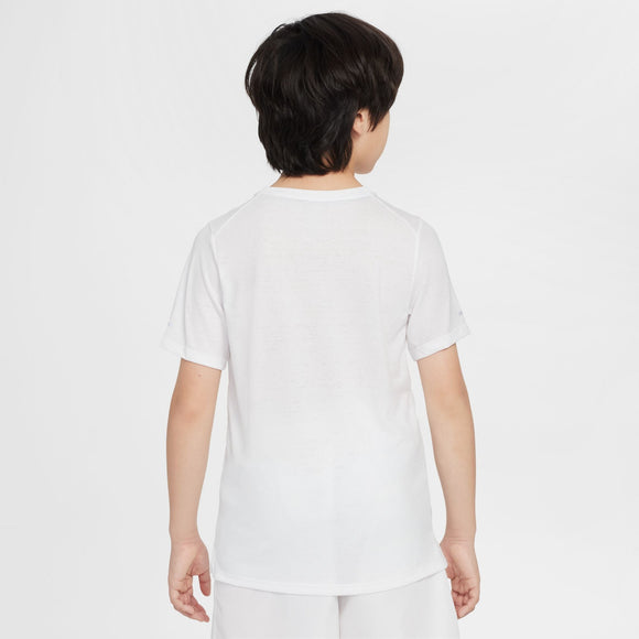 NIKE B NK DF SS MILER TOP DD3055-100 T-SHIRT SHORT SLEEVE TRAINING (YB)