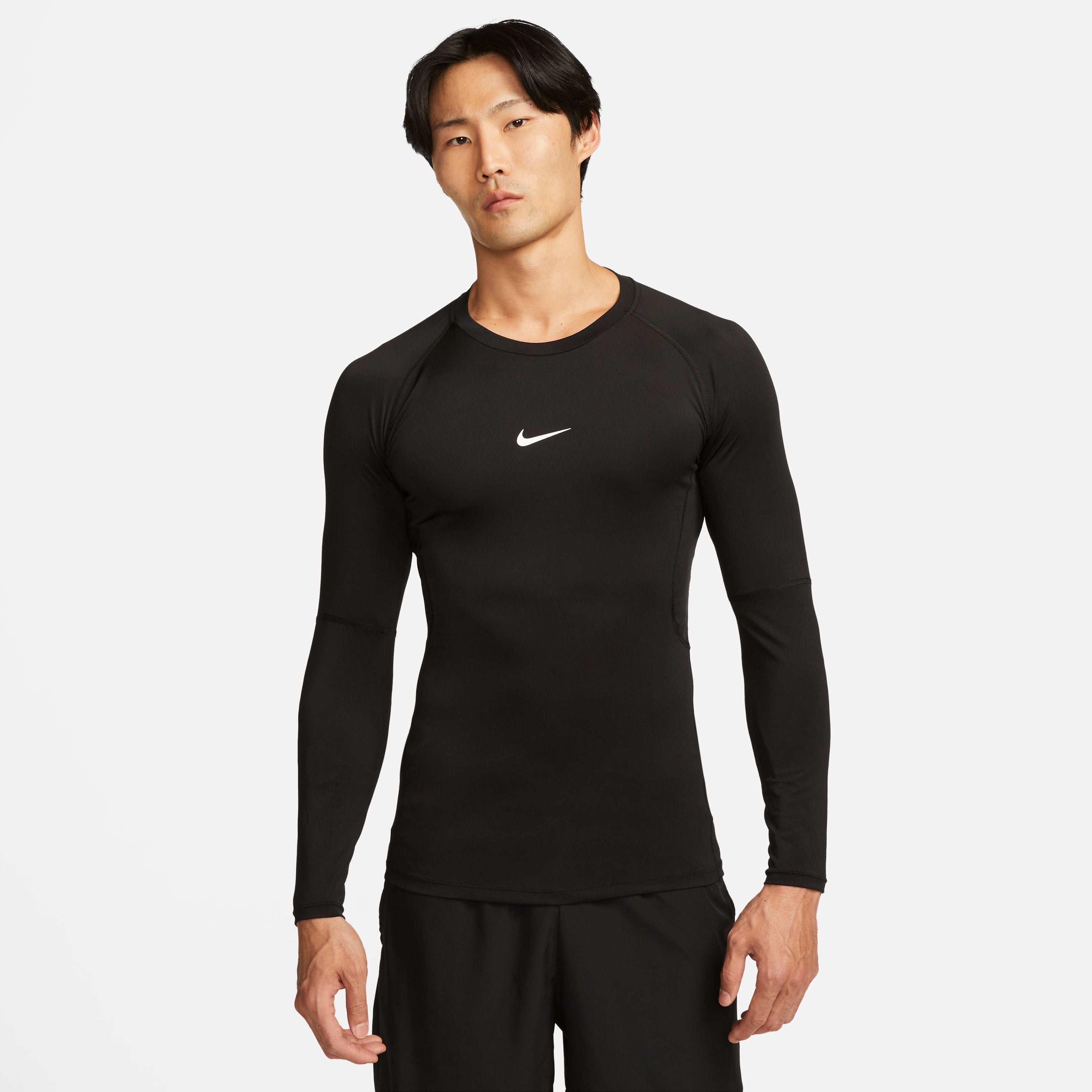 NIKE DF TIGHT TOP LS FB7919-010 COMPRESSION TOP LONG SLEEVE (M)