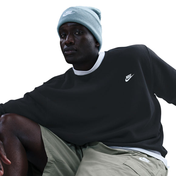 NIKE M NK CLUB BB CREW FN3886-010 SWEATERS & CARDIGANS  (M)