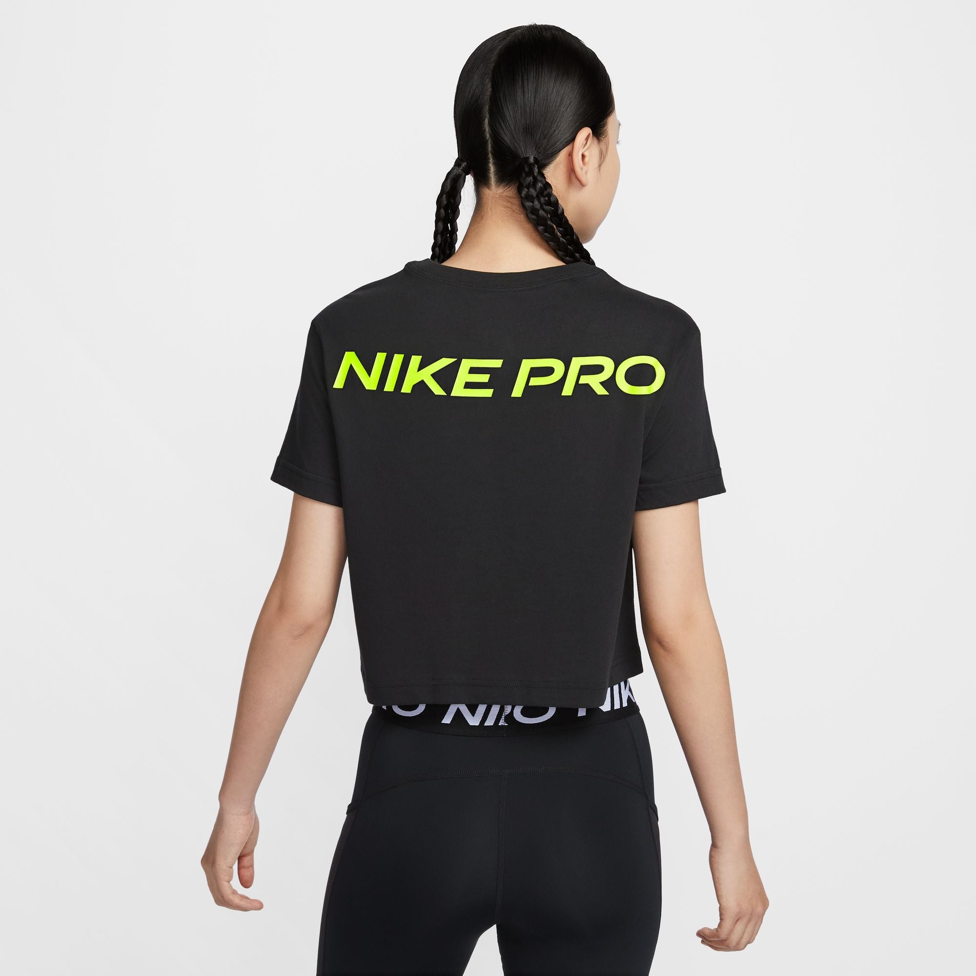 NIKE AS W NK Dri-FIT PRO SS CRP TEE FV4299-010 TOP SHORT SLEEVE TRAINING (W)