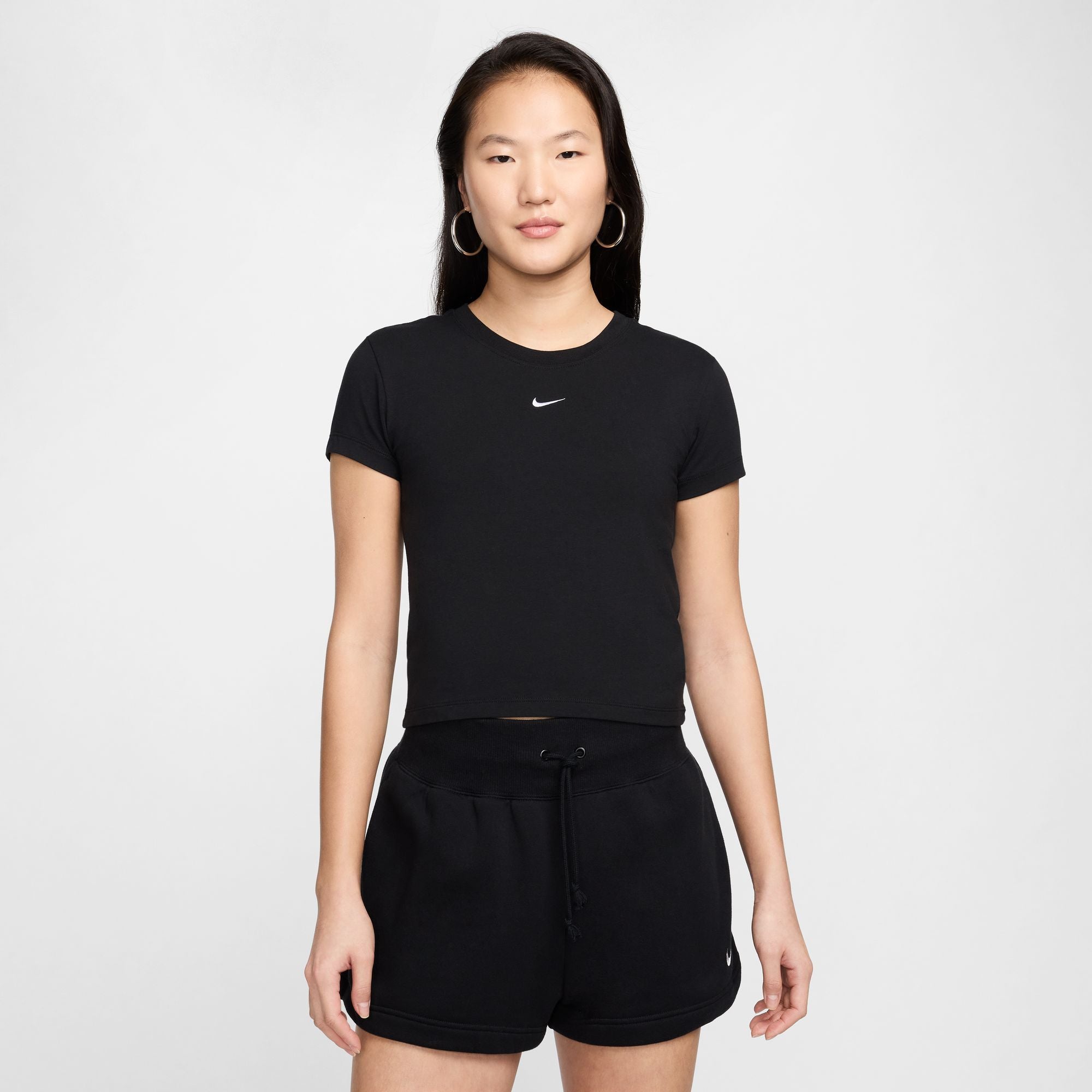 NIKE AS W NSW NK CHILL KNT MD FV5509-010 CROP TOP (W)