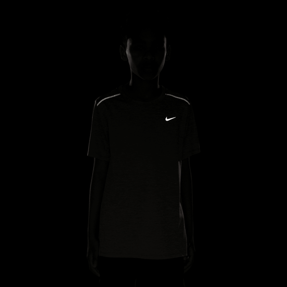 NIKE K NK DF MILER SS TOP IF2425-304 T-SHIRT SHORT SLEEVE TRAINING (YB)