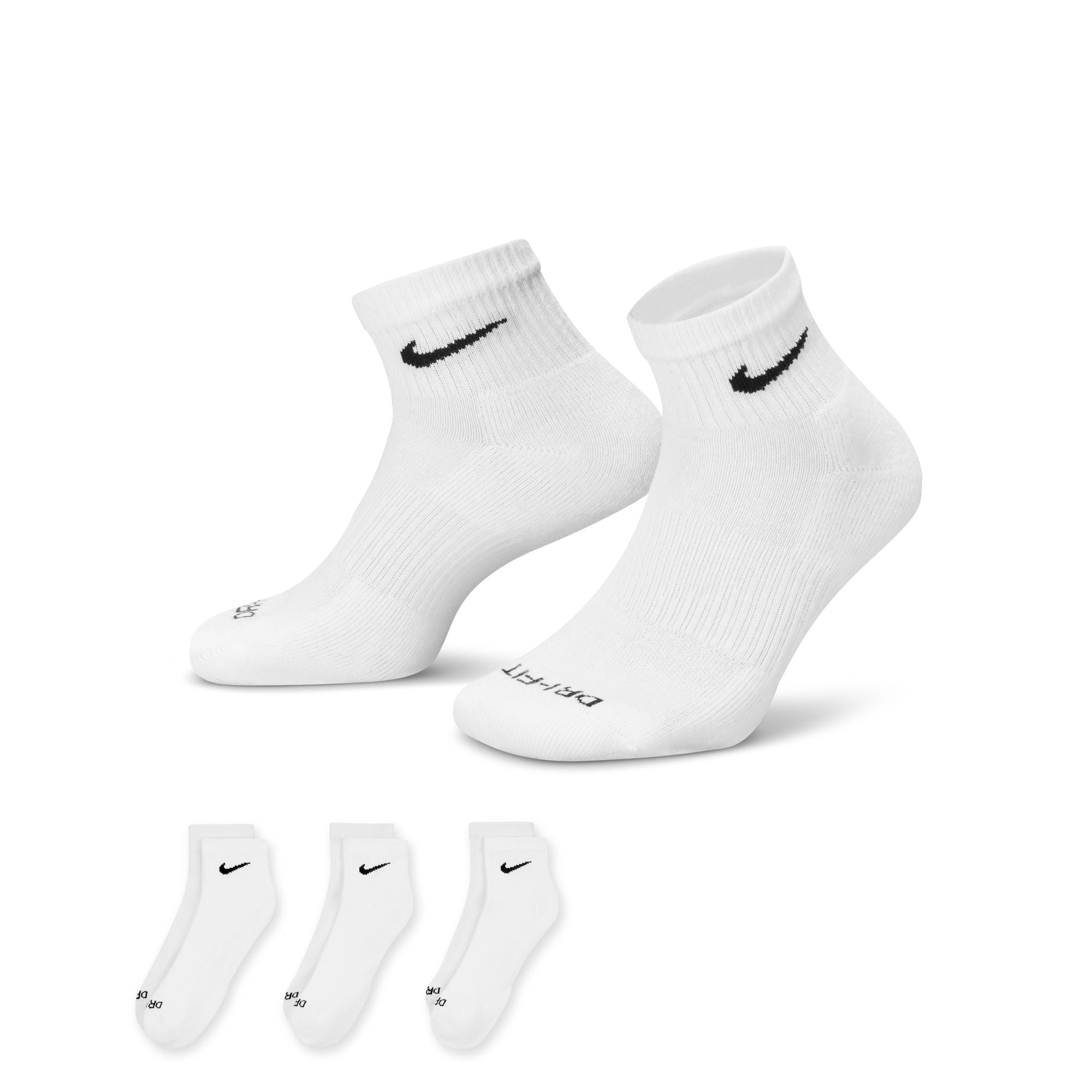 NIKE U NK EVERYDAY PLS CSH ANKLE 3PR SX6890-100 SOCKS ANKLE TRAINING (U)