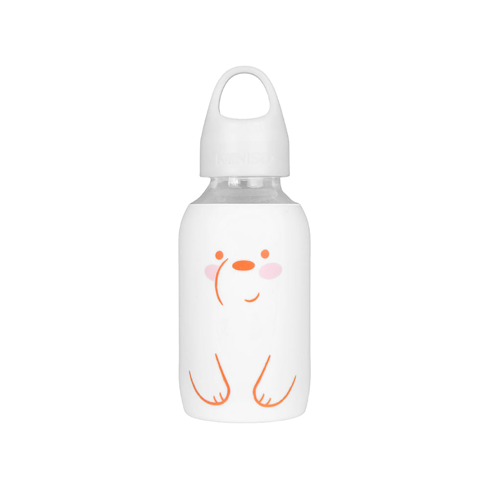 MINISO WE BARE BEARS COLLECTION4.0-GLASS BOTTLE 250ML(ICE BEAR) 2010538412105 GLASS WATER BOTTLE