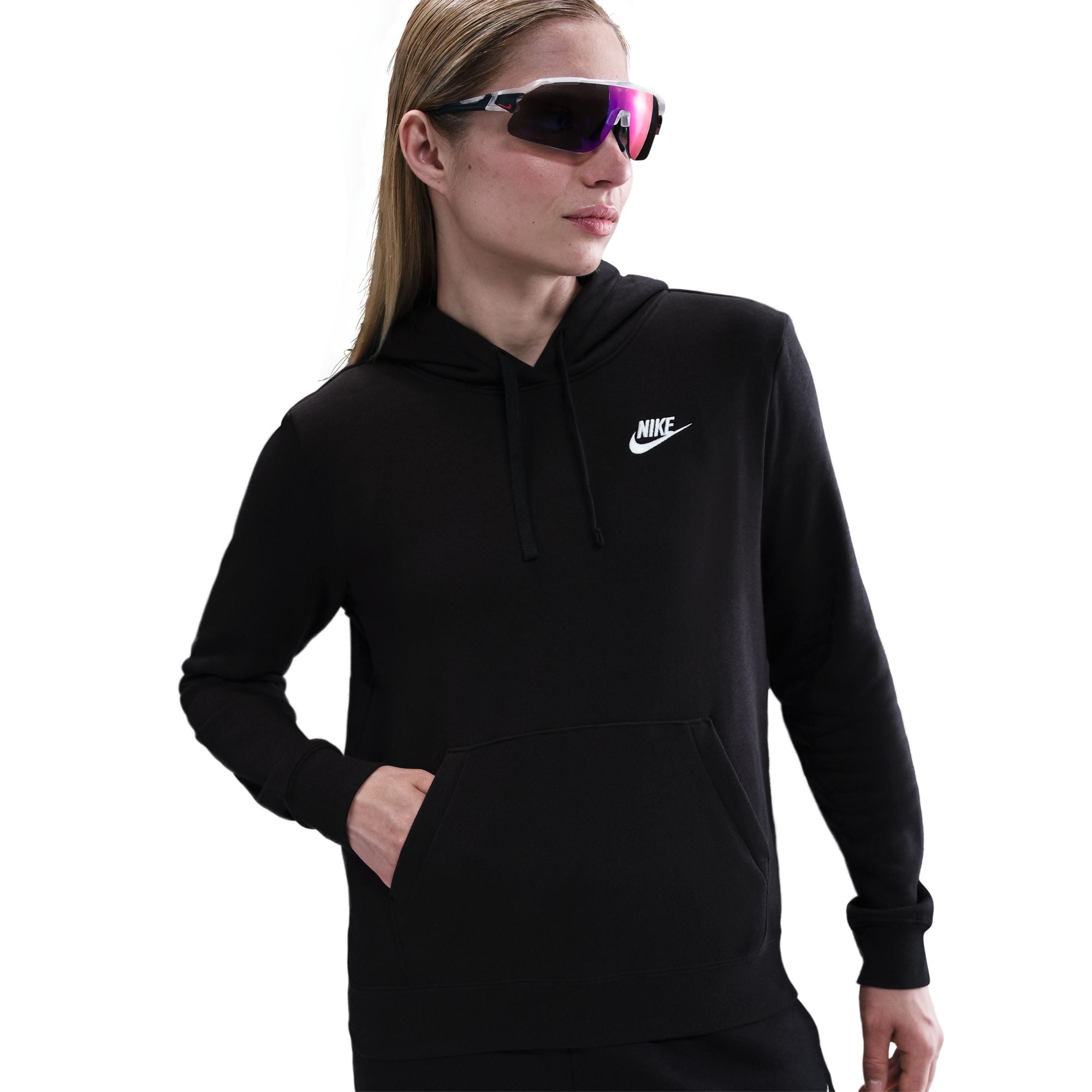 NIKE W NSW CLUB FLC STD PO HDY DQ5793-010 T-SHIRT HOODED (W)