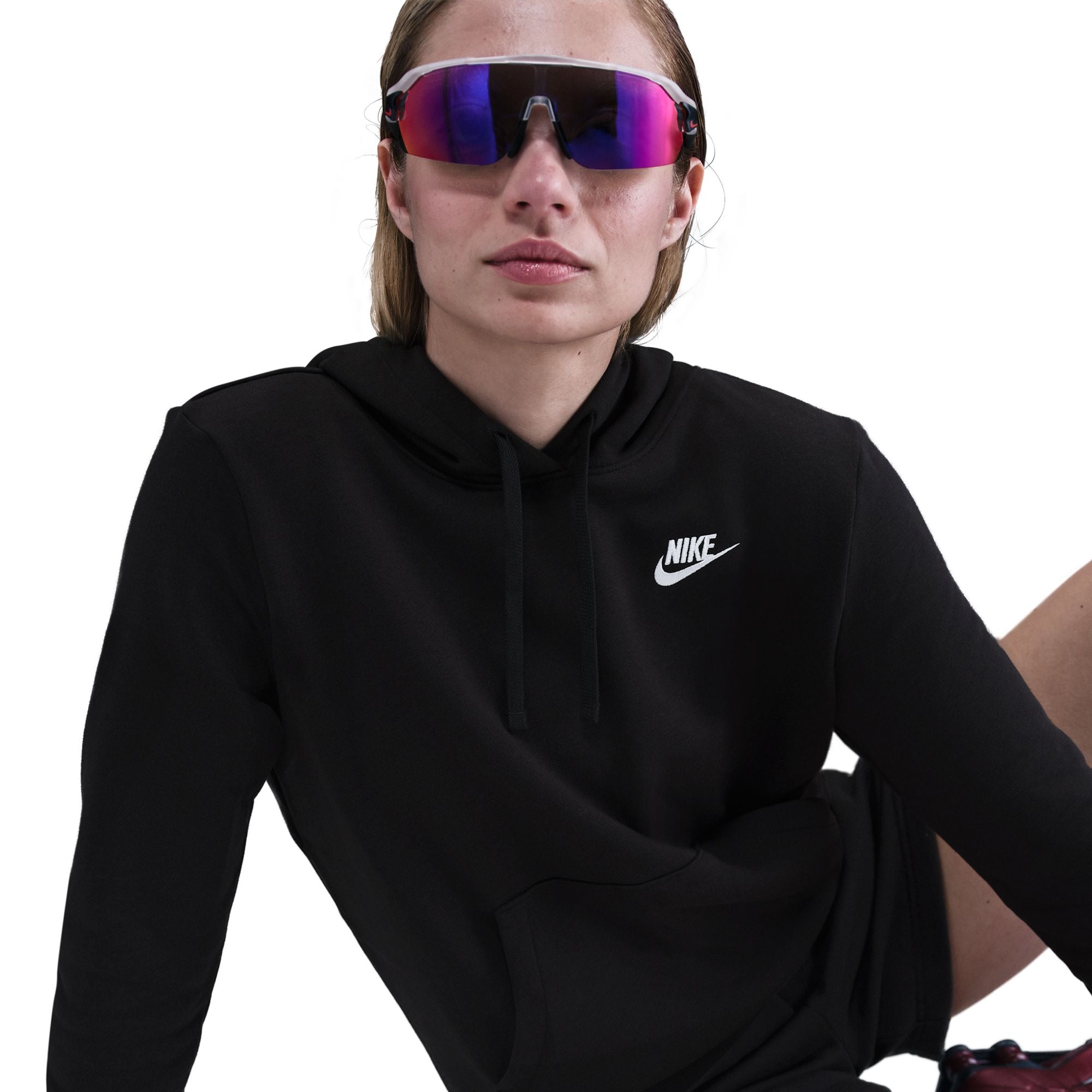 NIKE W NSW CLUB FLC STD PO HDY DQ5793-010 T-SHIRT HOODED (W)