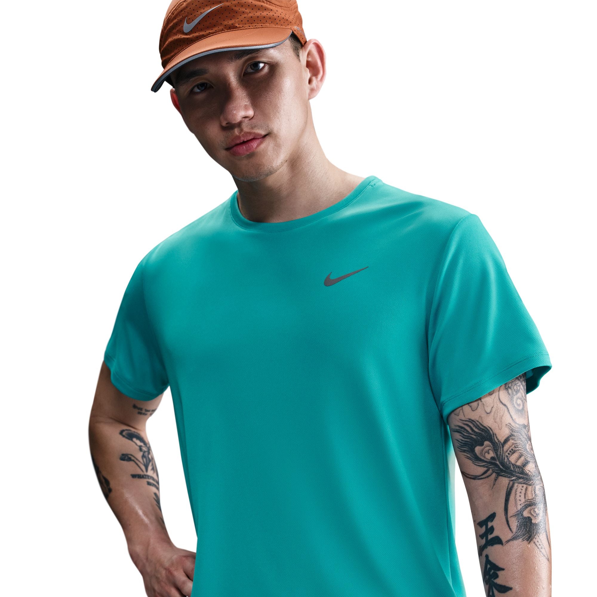 NIKE AS M NK DF UV MILER SS DV9316-345 T-SHIRT SHORT SLEEVE RUNNING (M)