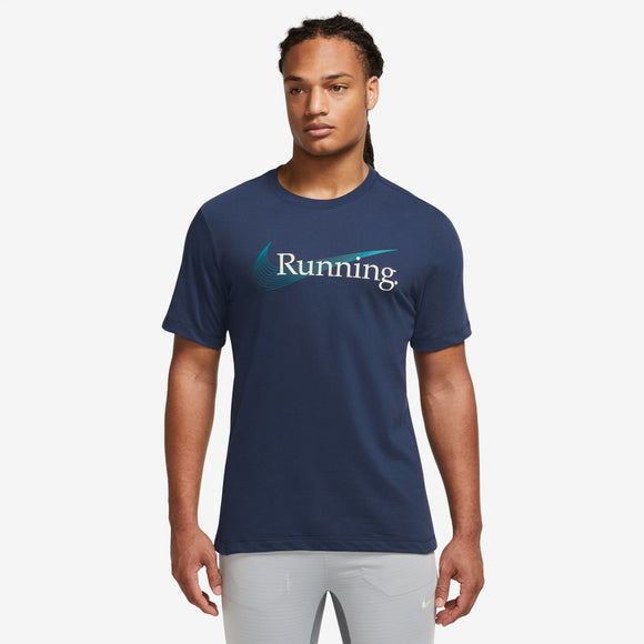 NIKE AS M DF TEE HERITAGE FJ2363-411 T-SHIRT SHORT SLEEVE RUNNING (M)