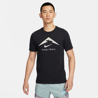 NIKE AS M DF TEE TRAIL LOGO FQ3915-010 T-SHIRT SHORT SLEEVE RUNNING (M)