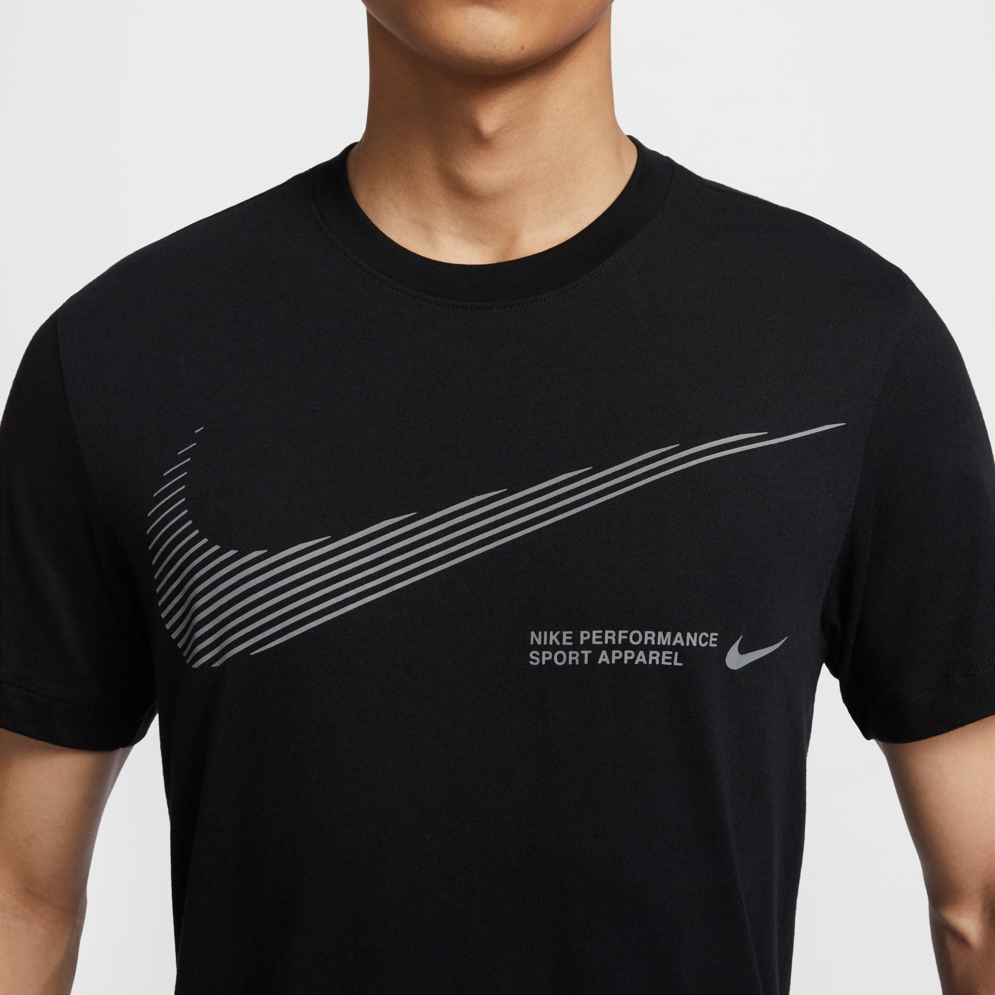 NIKE AS M NK DF TEE FLASH FV8369-010 T-SHIRT SHORT SLEEVE TRAINING (M)