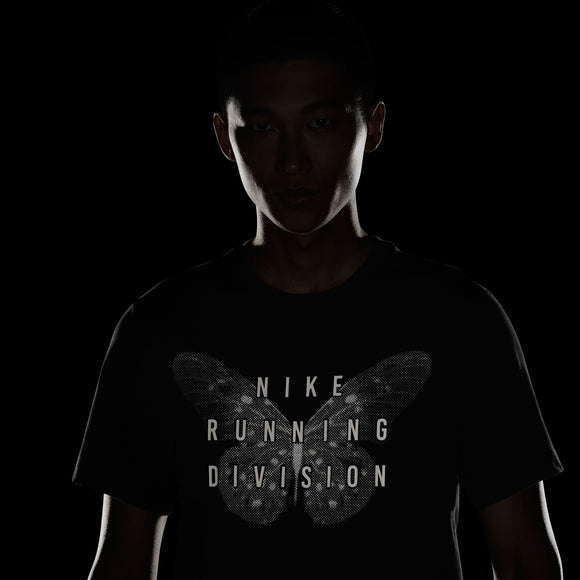 NIKE AS M NK DF TEE RUN DIVISION FV8389-010 T-SHIRT SHORT SLEEVE RUNNING (M)