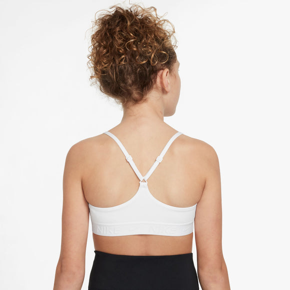 NIKE G NK DF INDY BRA FZ5860-100 SPORTS BRA (YG)
