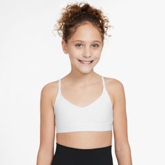 NIKE G NK DF INDY BRA FZ5860-100 SPORTS BRA (YG)