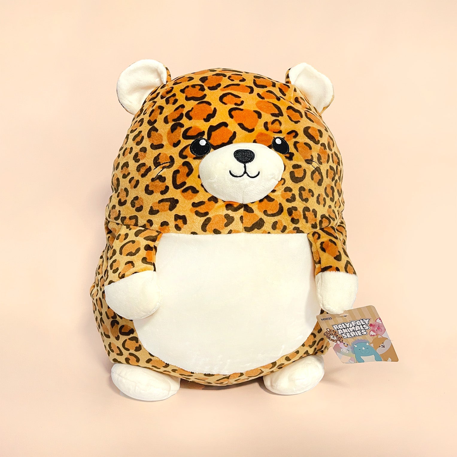 MINISO ROLY-POLY ANIMAL SERIES 14IN. PLUSH TOY(LEOPARD) 2014465511108 REGULAR PLUSH