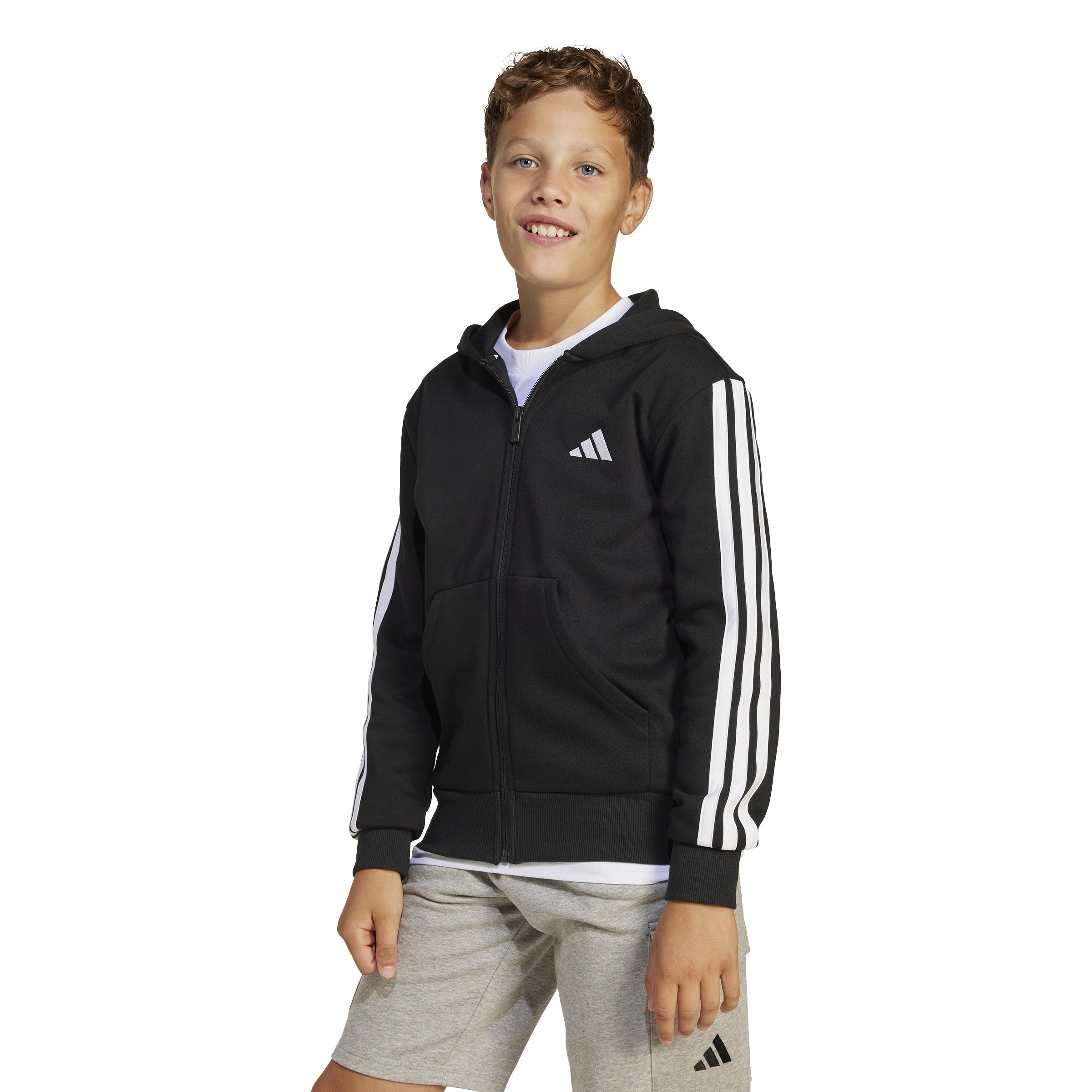 ADIDAS J 3S FL FZ HD JD6494 SWEATERS & CARDIGANS  (YB)