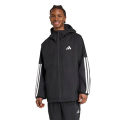 ADIDAS ESS 3S RAIN H J BLACK JM1056 RAIN JACKET (M)