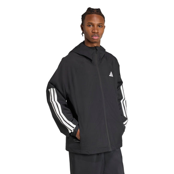 ADIDAS ESS 3S RAIN H J BLACK JM1056 RAIN JACKET (M)