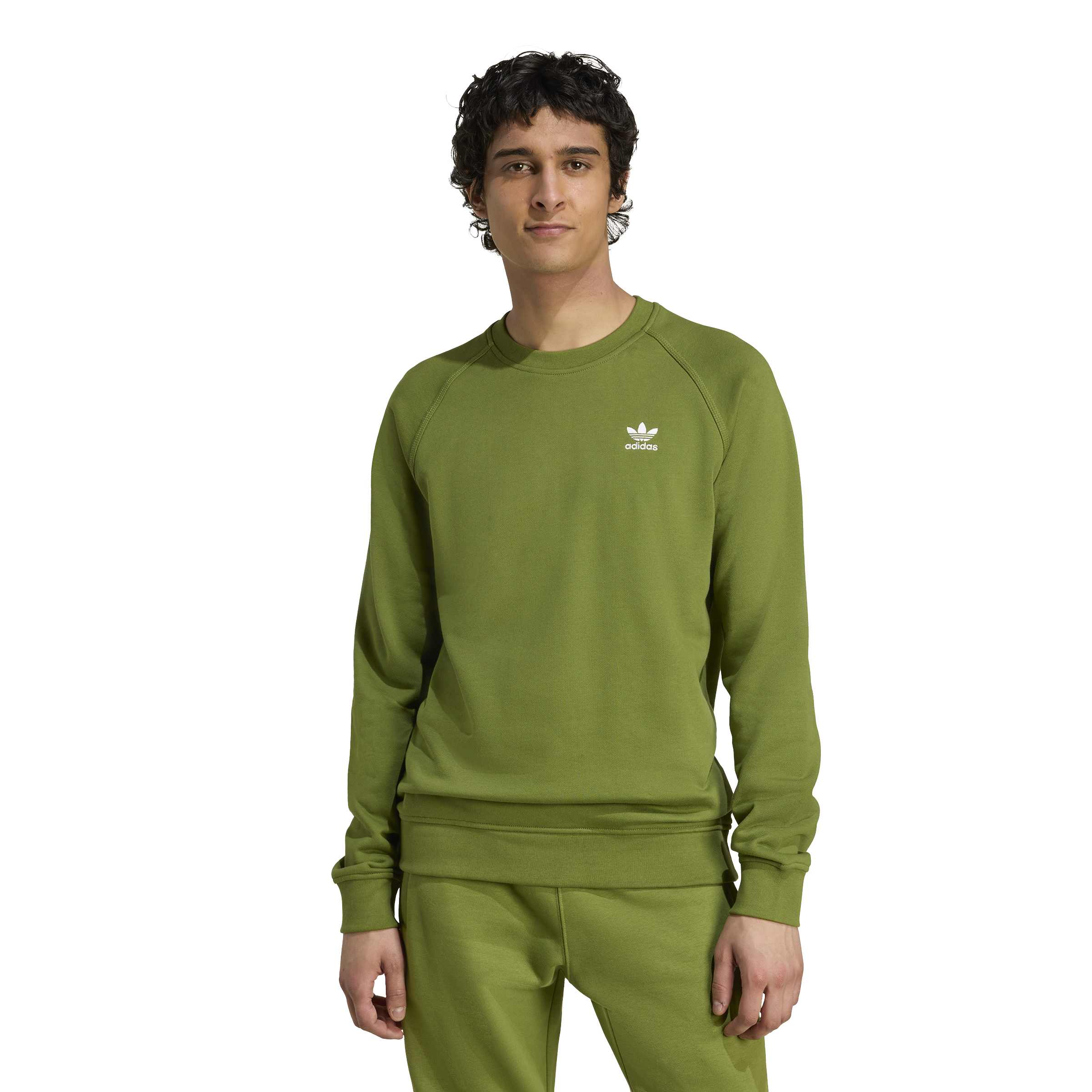 ADIDAS ESS CREW FT JW3597 SWEATERS & CARDIGANS  (M)