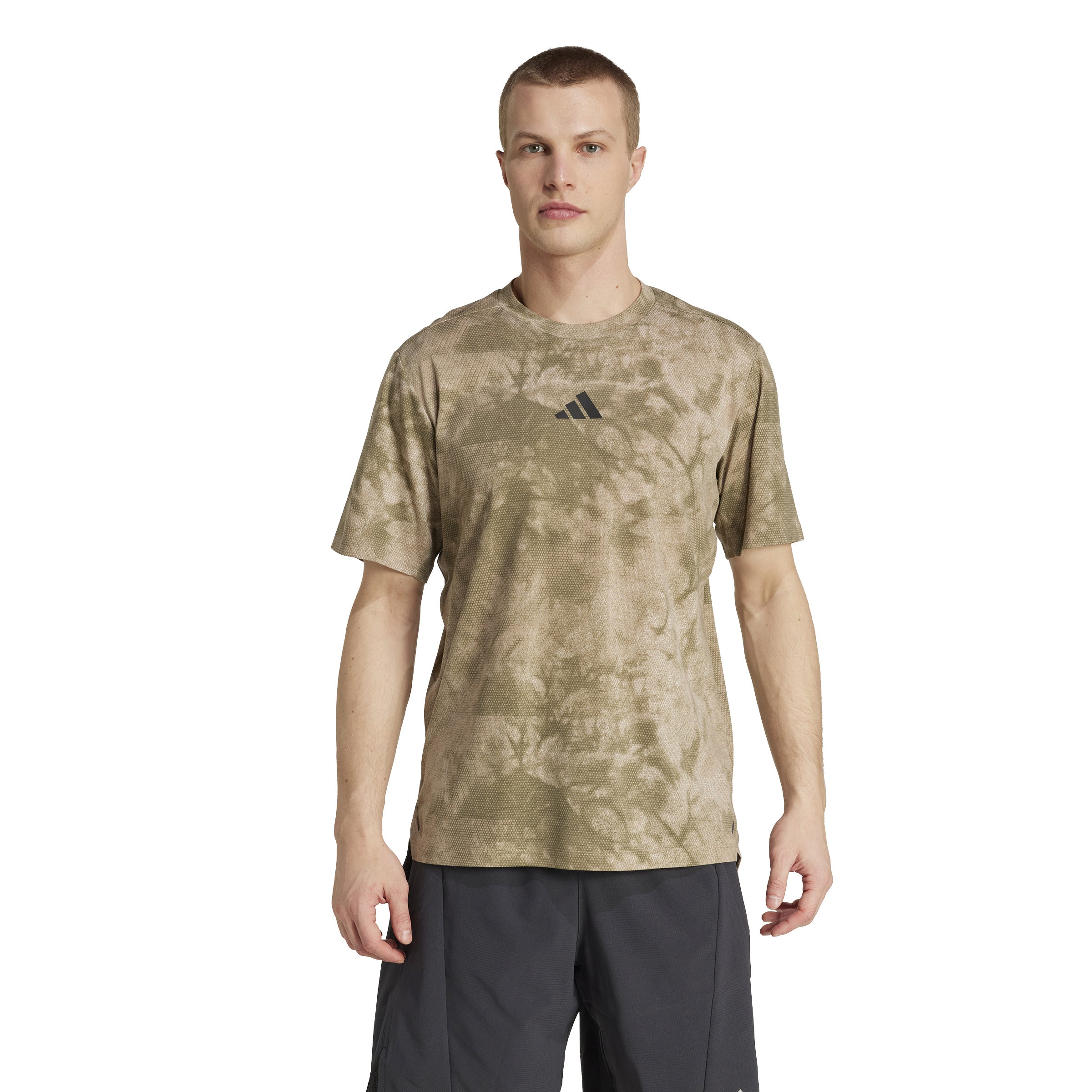ADIDAS POWER AOP TEE JX6286 T-SHIRT SHORT SLEEVE TRAINING (M)