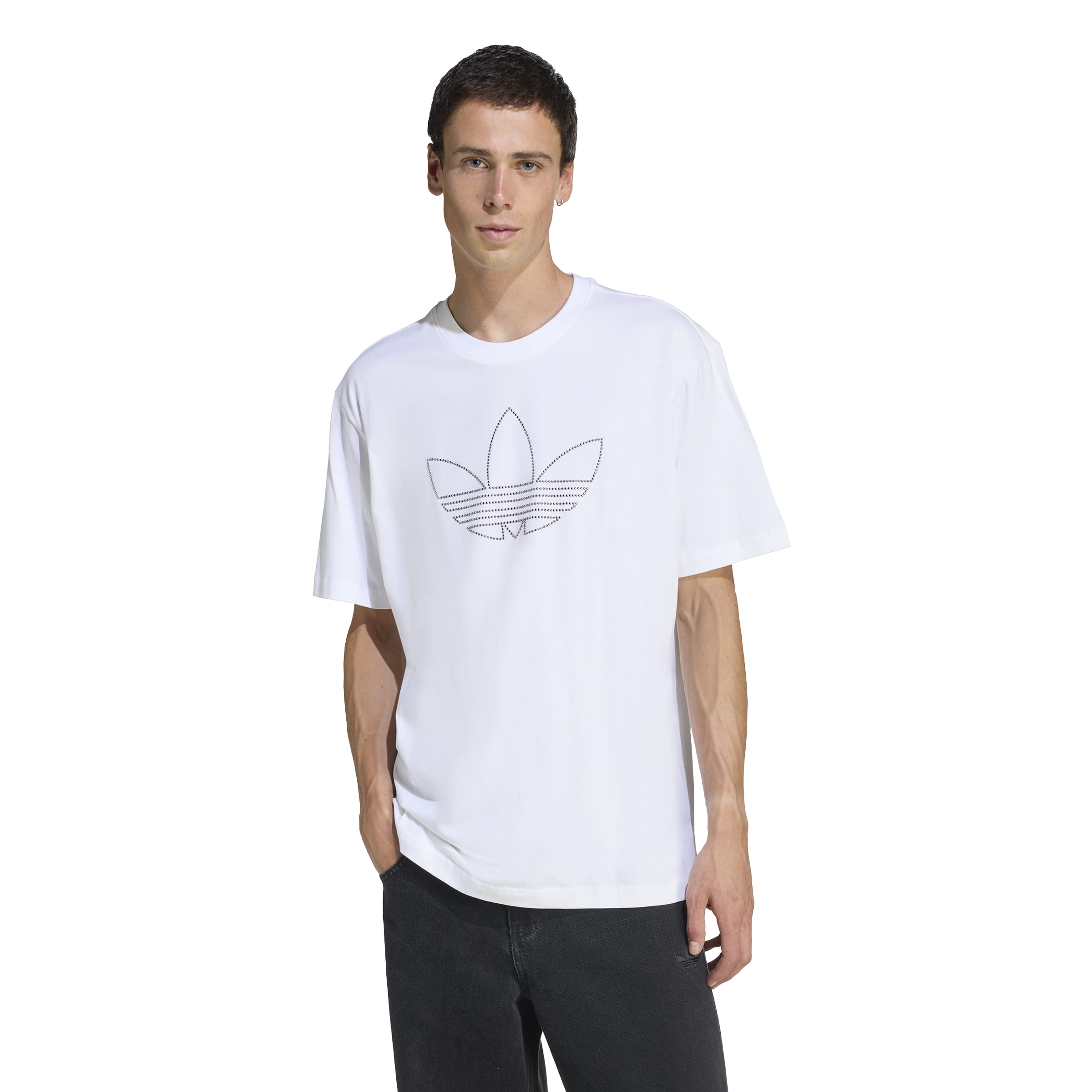 ADIDAS STUDDED TEE JY2805 T-SHIRT SHORT SLEEVE (M)