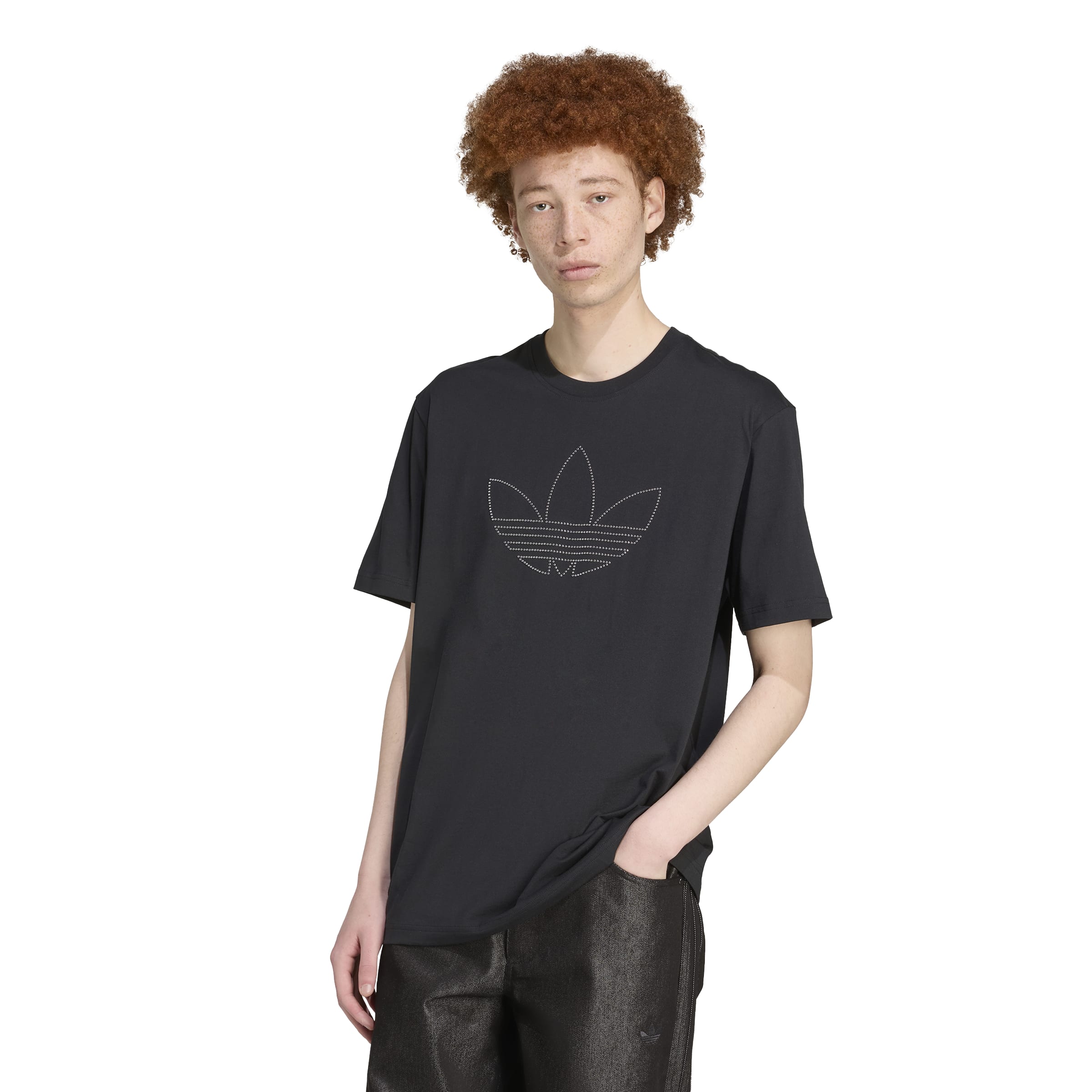 ADIDAS STUDDED TEE JY2806 T-SHIRT SHORT SLEEVE (M)