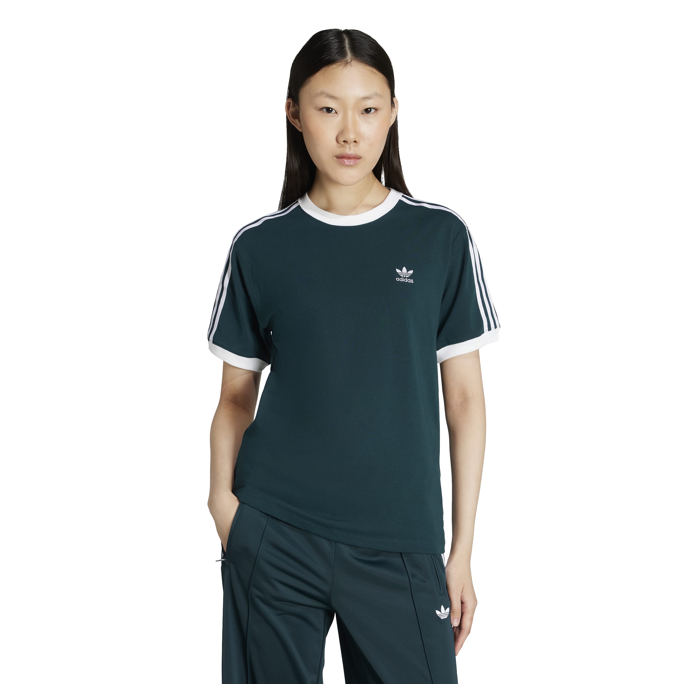 ADIDAS 3 STRIPE TEE JY4855 T-SHIRT SHORT SLEEVE (W)