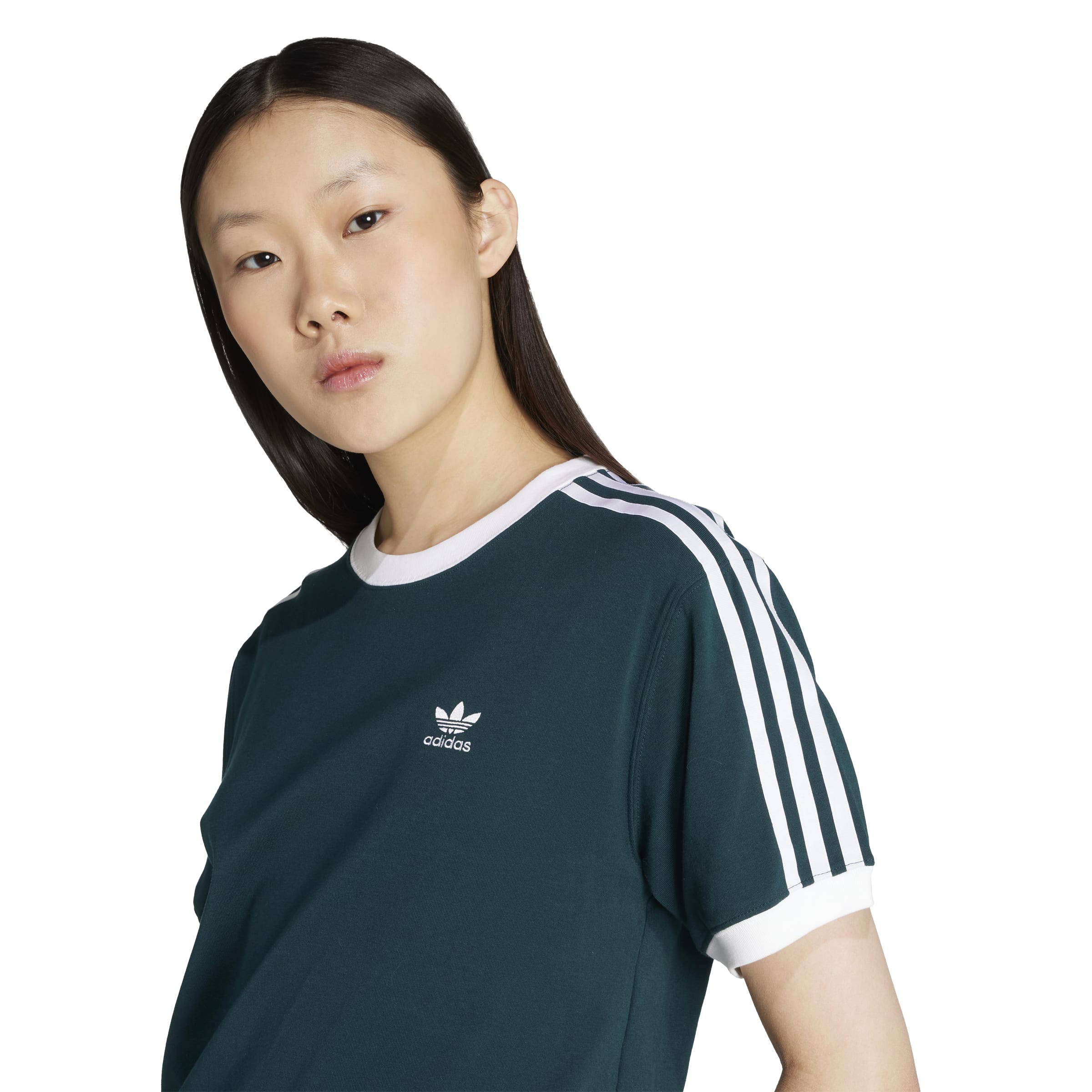 ADIDAS 3 STRIPE TEE JY4855 T-SHIRT SHORT SLEEVE (W)