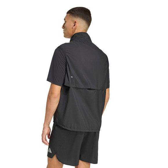 ADIDAS RUN ESS VEST M BLACK JZ7791 RAIN JACKET (U)
