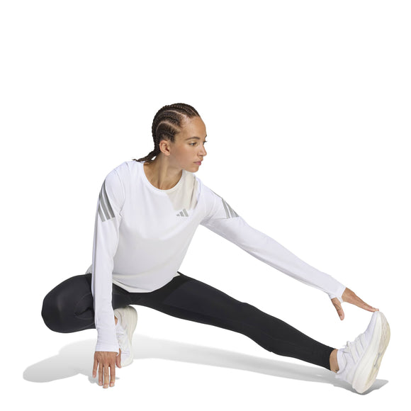 ADIDAS ADI365/// LS W WHITE KE6842 TOP LONG SLEEVE RUNNING (W)