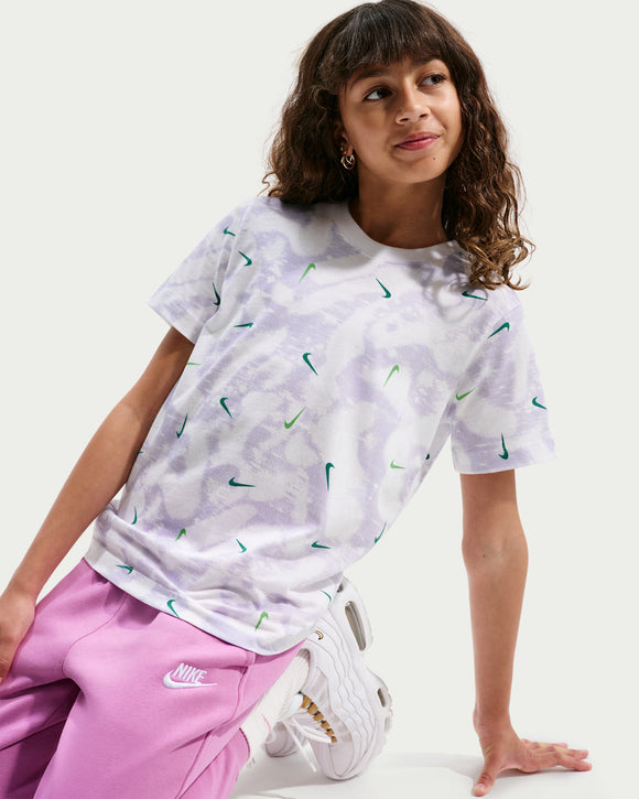 NIKE K NSW LBR AOP TEE II0458-100 T-SHIRT SHORT SLEEVE (YB)