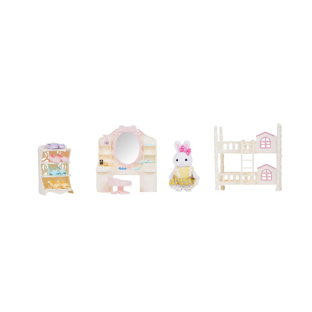 MINISO ROLE PLAY SERIES BUNNY WARM BEDROOM BIG SET 2016815110108 PLASTIC TOYS