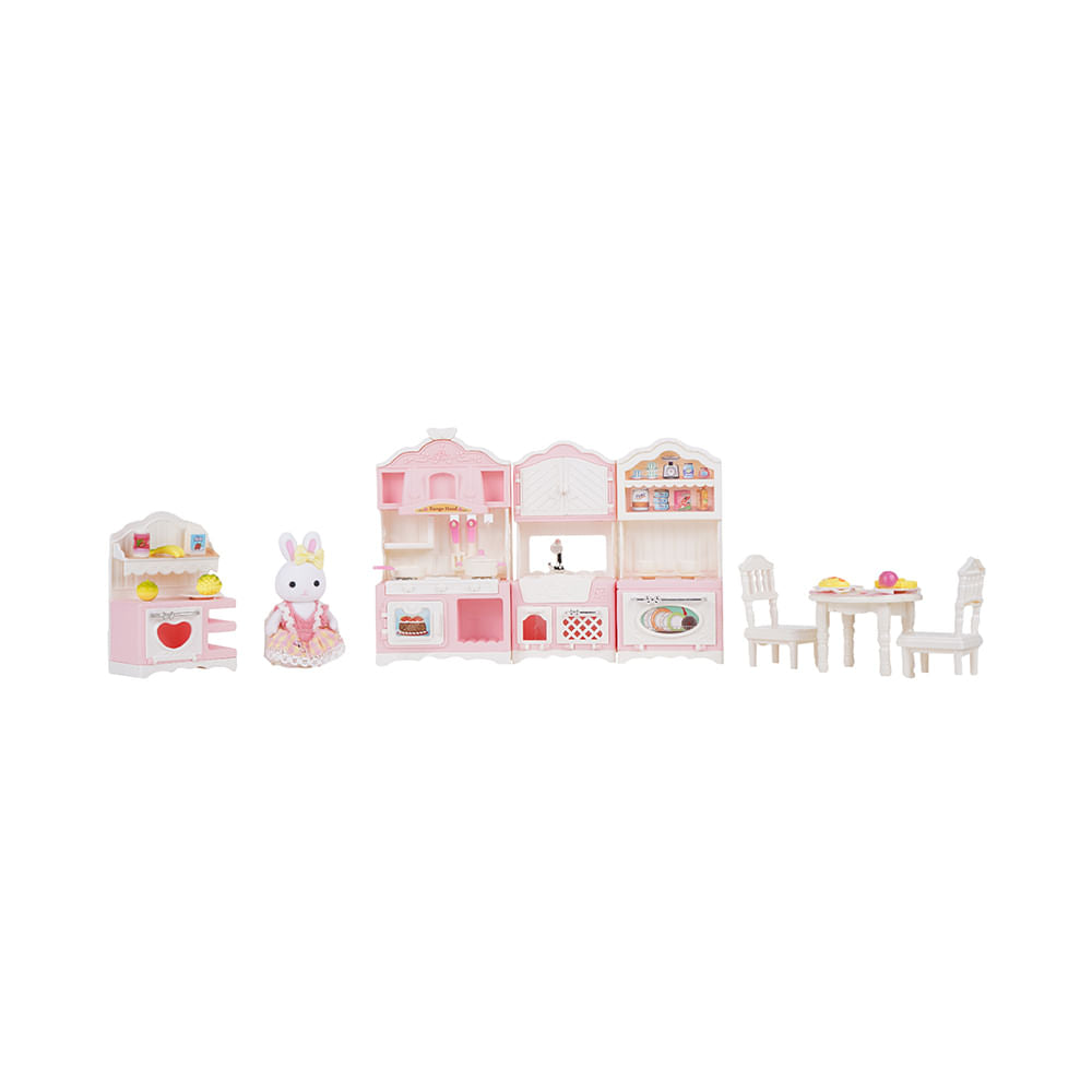 MINISO ROLE PLAY SERIES BUNNY KITCHEN BIG SET 2016815510106 PLASTIC TOYS