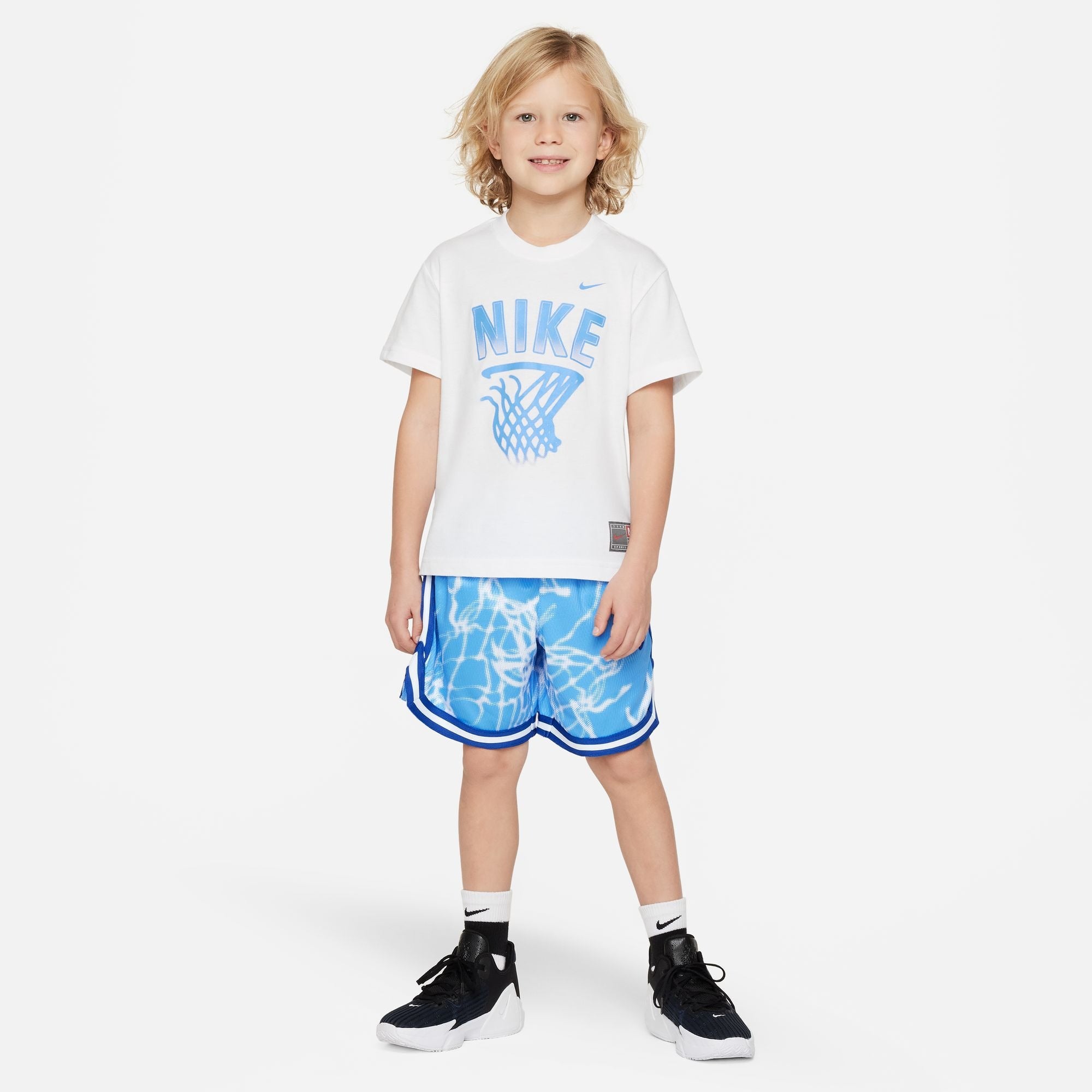 NIKE NKB B NK COB MESH SHORT SET 86L783-B9F T-SHIRT AND BOTTOM SET (YB)