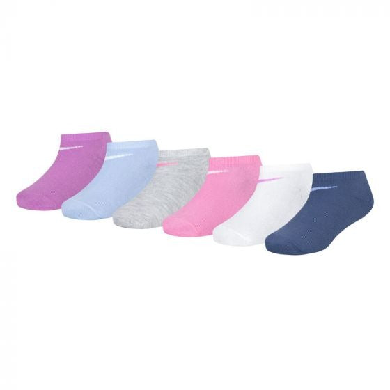 NIKE NHG METALLIC SWOOSH LOW 6PK RN0356-P3R SOCKS ANKLE CASUAL (YG)