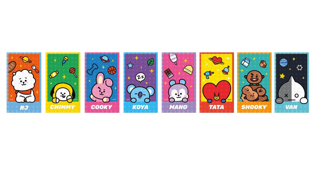 MINISO BT21 COLLECTION SOFT MAGNET PUZZLE ( 8 ASSORTED MODELS ) 2016267110107 DIY PUZZLE