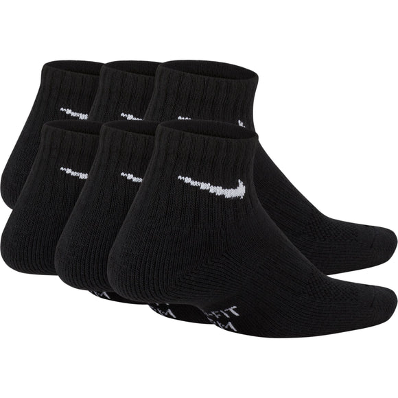 NIKE Y NK EVERYDAY CUSHIONED ANKLE 6PR 108 SX6912-010 SOCKS CREW CASUAL (Y)