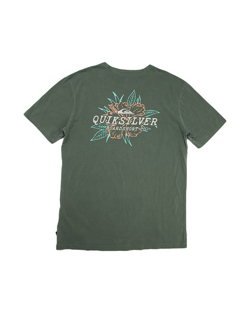 QUIKSILVER HIBISCUS SS ID  UQYZT05362-GLW0 T-SHIRT SHORT SLEEVE (M)