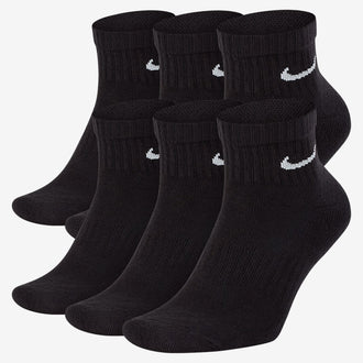 NIKE U NK EVERYDAY CSH ANKL 6PR 132 SX7669-010 SOCKS ANKLE TRAINING (M)