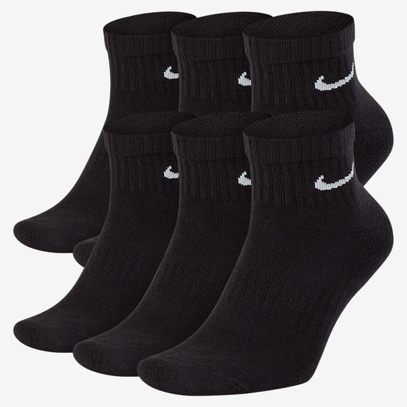 NIKE U NK EVERYDAY CSH ANKL 6PR 132 SX7669-010 SOCKS ANKLE TRAINING (M)