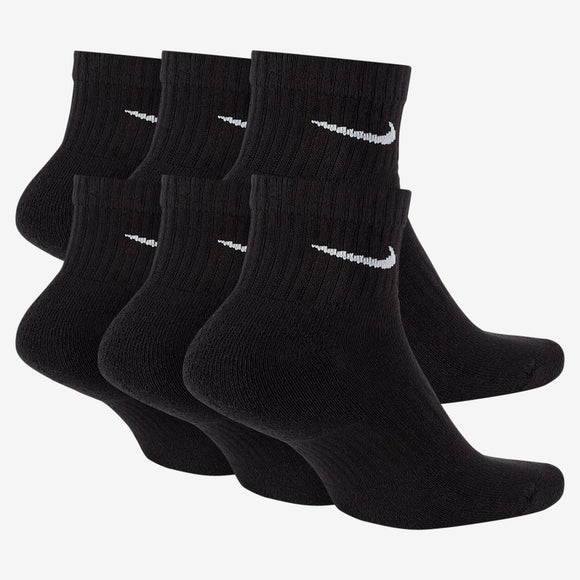 NIKE U NK EVERYDAY CSH ANKL 6PR 132 SX7669-010 SOCKS ANKLE TRAINING (M)