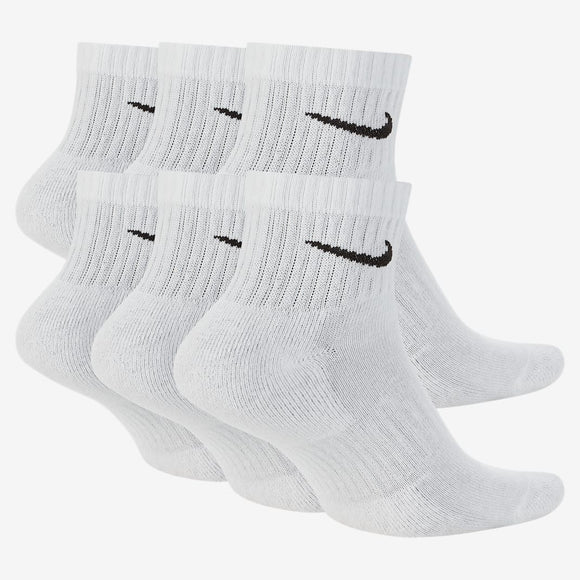 NIKE U NK EVERYDAY CSH ANKL 6PR 132 SX7669-100 SOCKS ANKLE TRAINING (M)