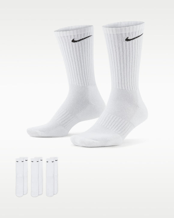 NIKE EVERYDAY CUSHIONED SX7664-100 SOCKS CREW TRAINING (M)
