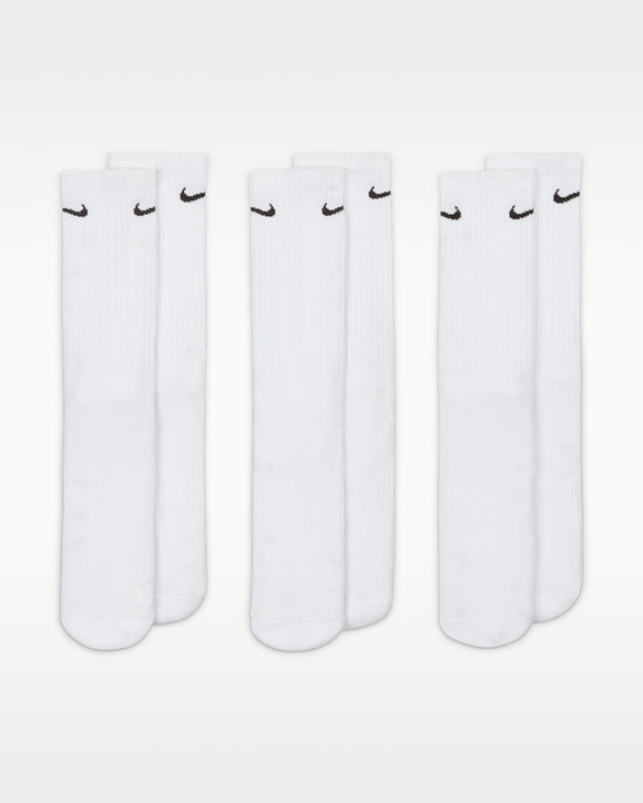 NIKE EVERYDAY CUSHIONED SX7664-100 SOCKS CREW TRAINING (M)